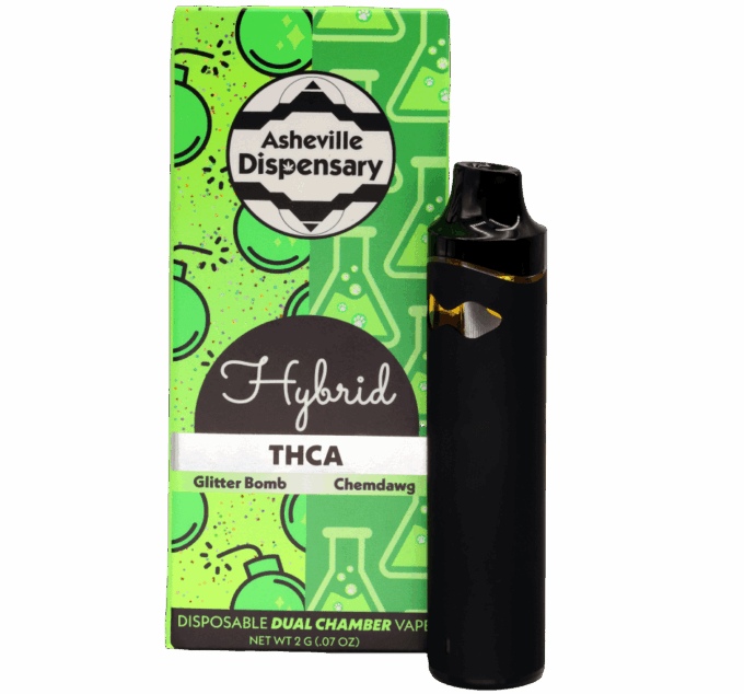 Hybrid Dual Chamber THCA Vape – Glitter Bomb x Chemdawg