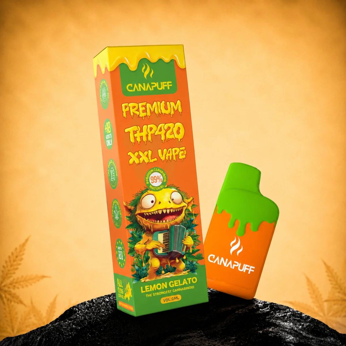 Canapuff THP420 XXL Vape Lemon Gelato 99%