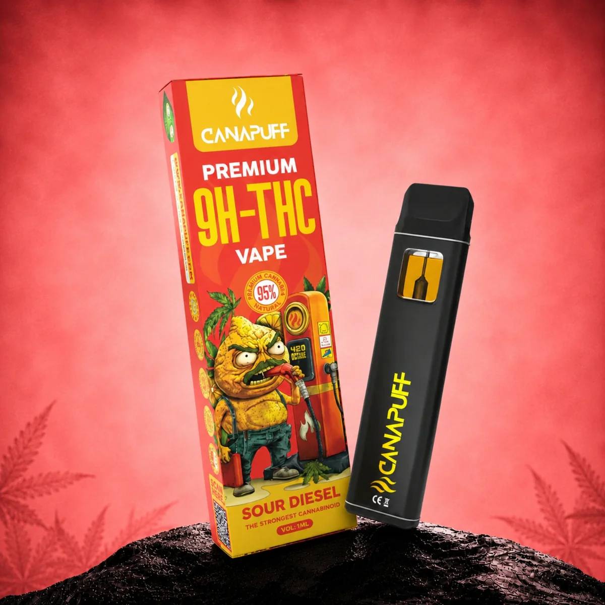 Canapuff 9H-THC Vape Sour Diesel 95%